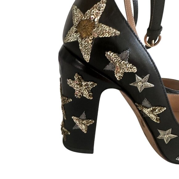 VALENTINO Tango Star 100 Sequined Ankle Strap Heels Size 37 / US 7 - Picture 10 of 10